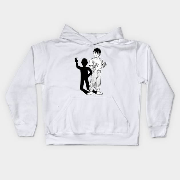 SHADOW BOXING Kids Hoodie by KronoShop